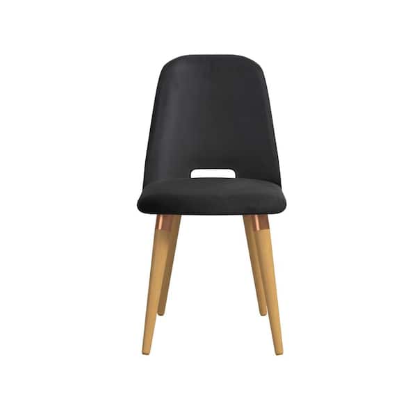 Luxor Bayer Black Velvet Accent Chair