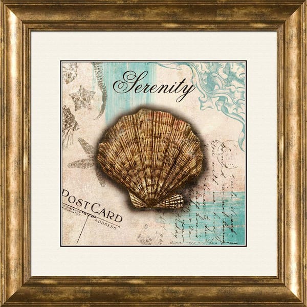 Unbranded 15 in. x 17 in. "Serenity B" Framed Wall Art