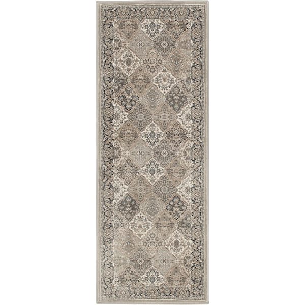 Kurdamir Lochlan Multi 33 in. x Your Choice Length Stair Runner Rug