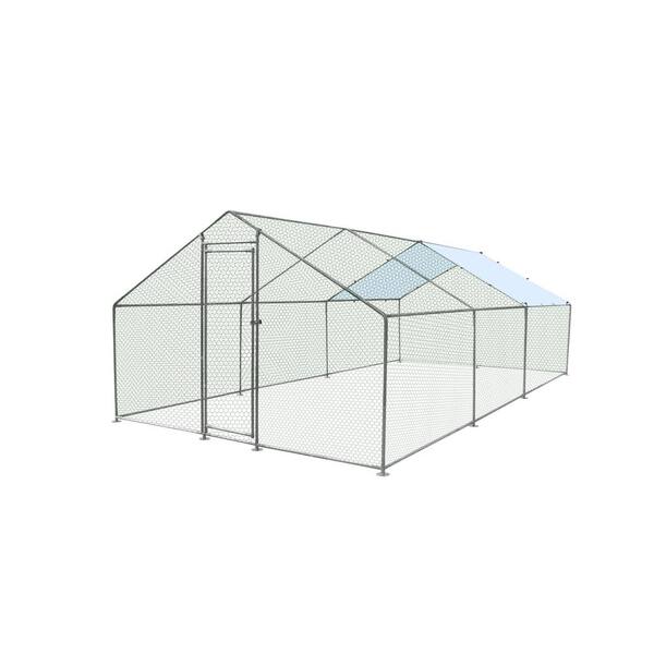 Amucolo 10 ft. x 20 ft. Metal Walk-In Chicken Run CX-CYW1-387