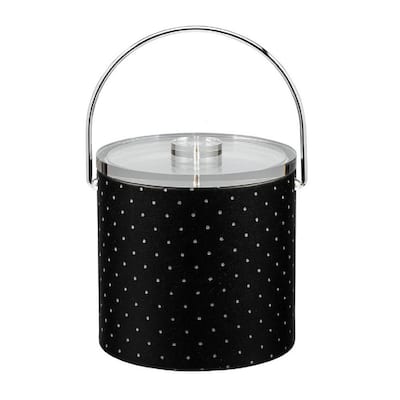 Blue With White Polka Dots 3 qt. Ice Bucket | mricebucket