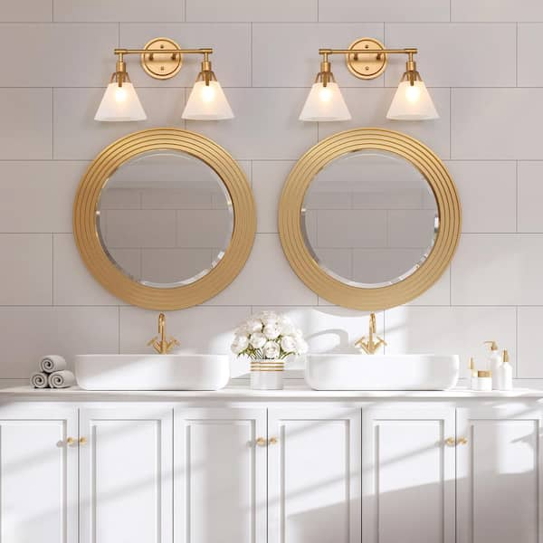 Bathroom Light,Wall Sconces Set of Two,Brushed Gold Vanity Sconce on sale Lights,Modern