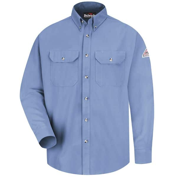 Bulwark Uniform Shirt Long Sizes SMU2L Light Blue MT