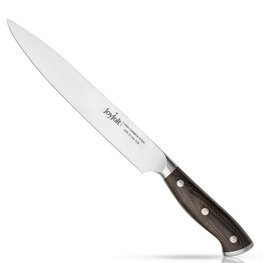 JoyJolt 8 Full Tang Kitchen Knife Slicing Carving Knife with Pakkawood Handle JKN11923 - The Home Depot