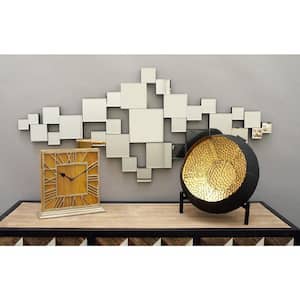 48 in. x 21 in. Square Frameless Silver Wall Mirror with Square Mirrors