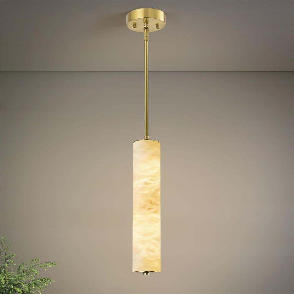 Home Lighting 10W 1-Light Gold Modern Adjustable Alabaster Integrated LED Pendant Lights for Kitchen Island (S1-Pack） price history on PriceWatchPro