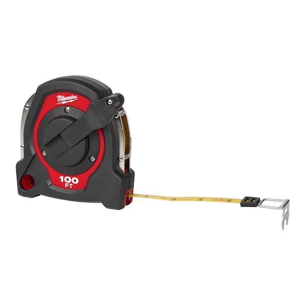 Milwaukee 100 ft. Closed Reel Long Tape Measure 48-22-5101 - The Home Depot