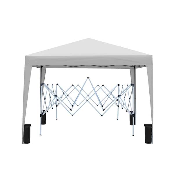 AULEDIO 10 ft. x 10 ft. Grey Pop-Up Gazebo Canopy Tent