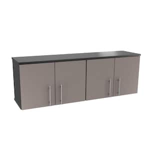 Maestrik 47.24 in. W x 15.75 in. H x 11.81 in. D 4-Door Garage Storage Freestanding Cabinet in Taupe and Dark Gray