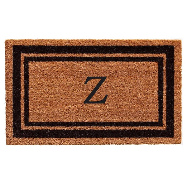 Calloway Mills Black Border Monogram Door Mat 18 in. x 30 in. (Letter Z)