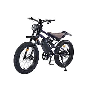 24 in. 750-Watt Fat Tire Outdoor Adult Mountain Electric Bicycle