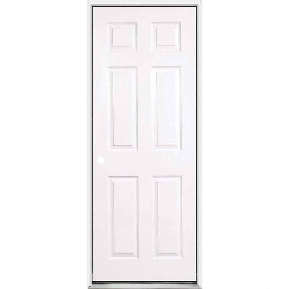 32 in. x 96 in. 6Panel RHIS Primed Composite 20-Min Fire-Rated House-to-Garage Single Prehung Interior Door w/Nkl Hinge price history on PriceWatchPro