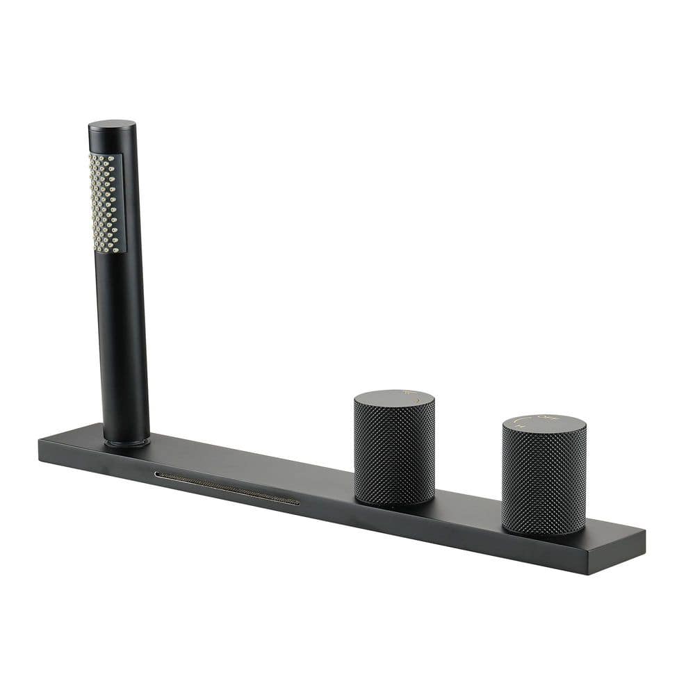 Double Handles 1-Spray Tub and Shower Faucet 1.8 GPM in. Matte Black with Valve Included price history on PriceWatchPro