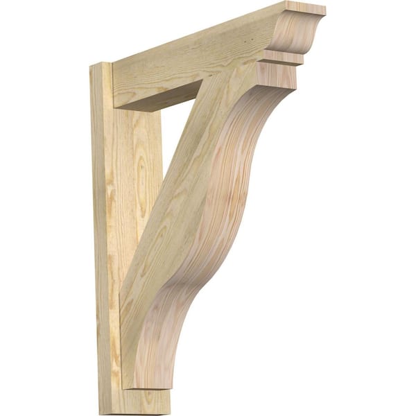 Ekena Millwork 6 in. x 30 in. x 26 in. Douglas Fir Fuston Traditional Rough Sawn Outlooker