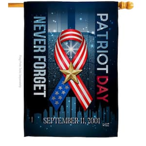 28 in. x 40 in. 911 Never Forget House Flag Double-Sided Readable Both Sides Patriotic Patriot Day Decorative