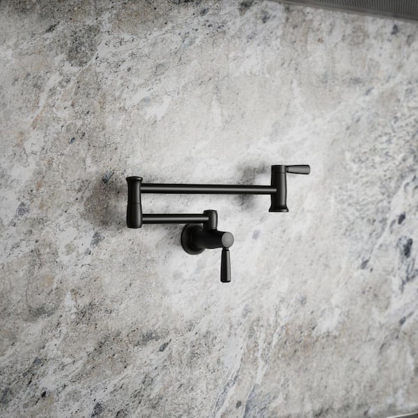 Wall Mount 5.2 GPM Pot Filler in Matte Black