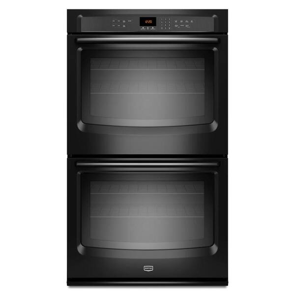 Maytag 27 in. Double Electric Wall Oven Self-Cleaning in Black-DISCONTINUED