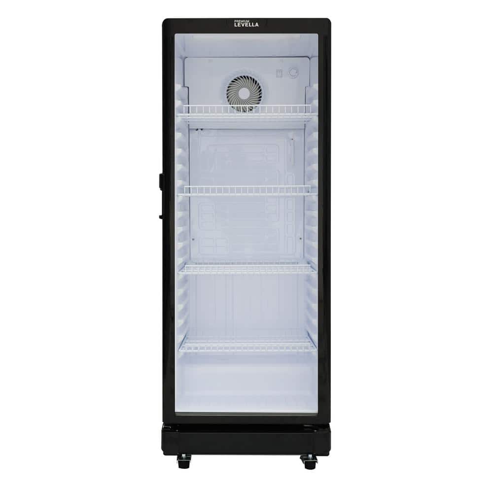 Black Glass Door Commercial Beverage Cooler with LED Lighting