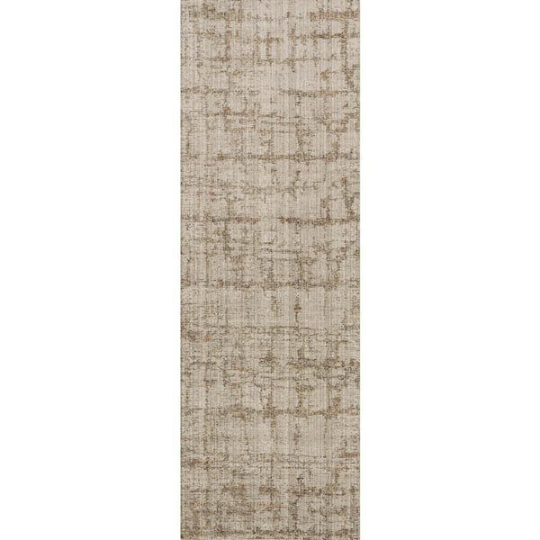 Sylenna Modern Woven Abstract Washable Beige 3 ft. x 8 ft. Outdoor Runner Rug