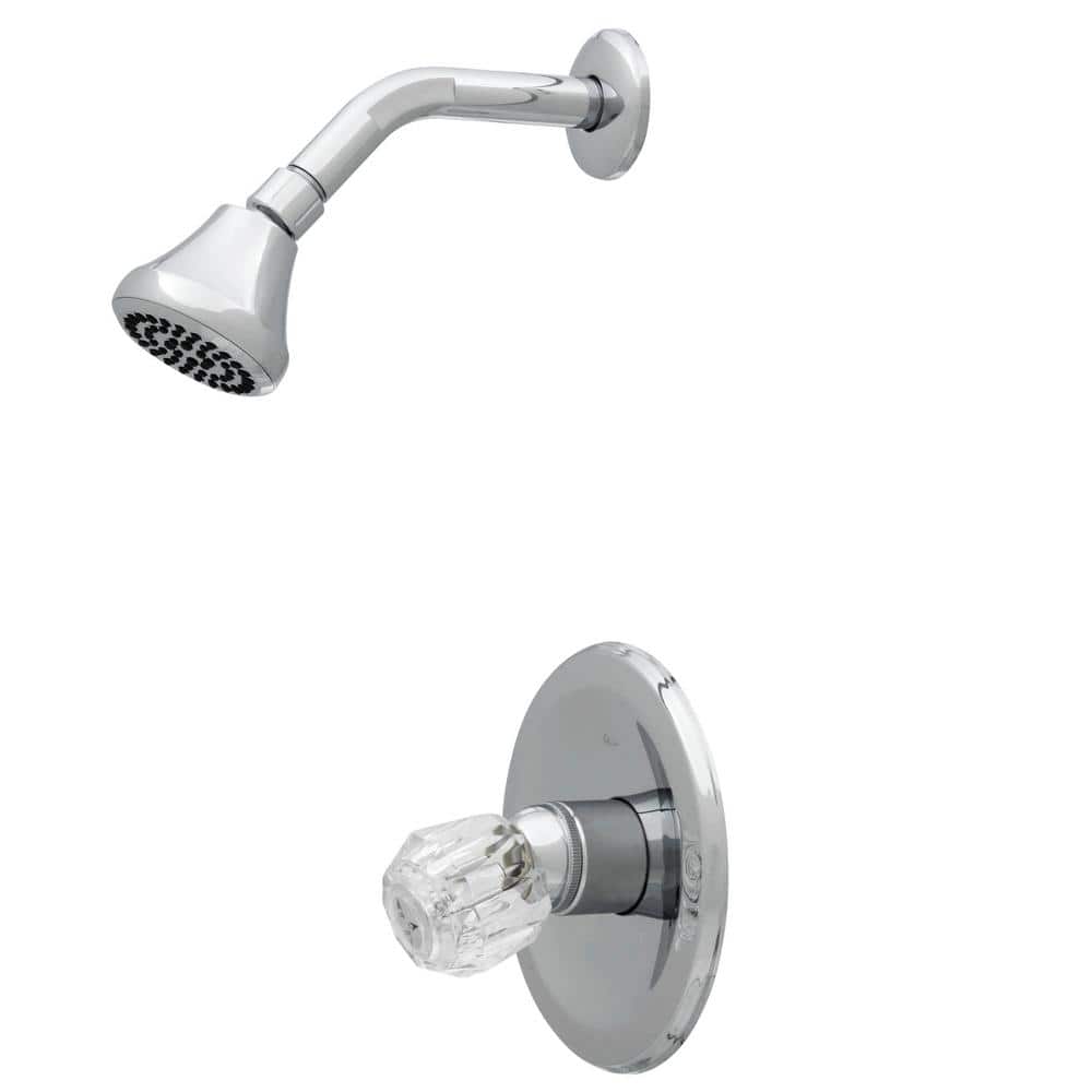Single-Handle 1-Spray Shower Faucet Only in Chrome (Valve Included)  10-B1SACHB The Home Depot