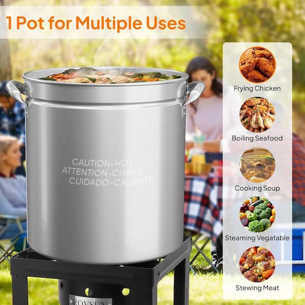 Karl home 36 qt. Stainless Steel Stock Pot with Strainer