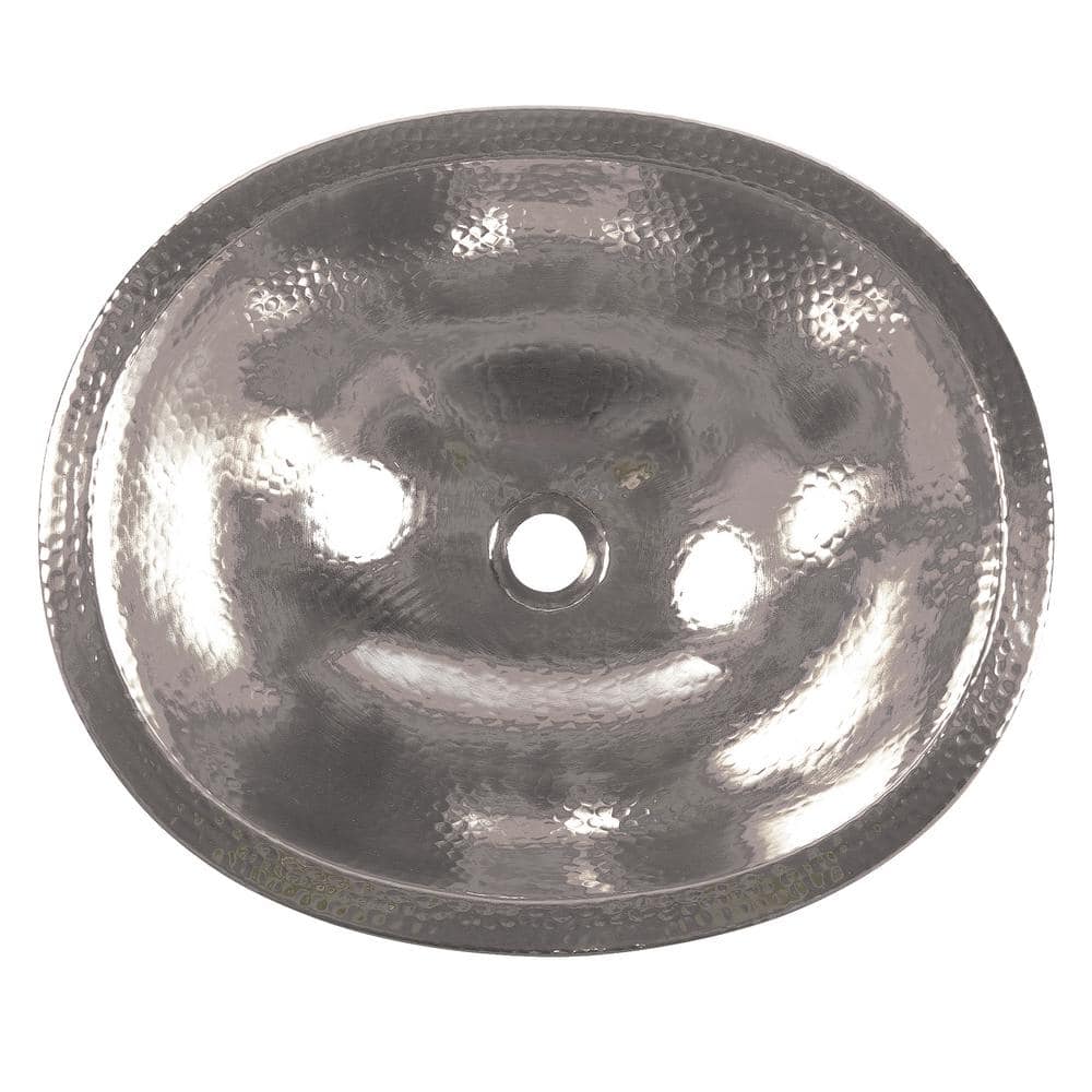Edison 18.5" Hammered Nickel Undermount Bathroom Sink