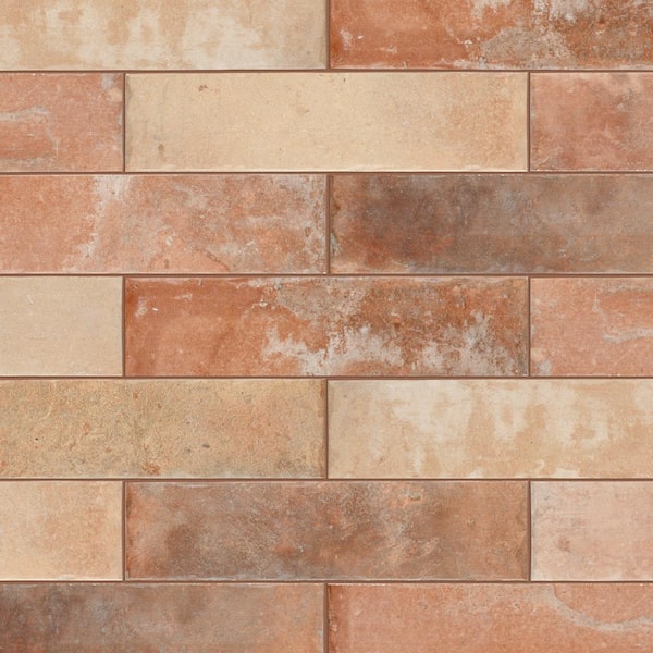 Merola Tile Americana Boston Brick North East 2-1/2 in. x 10 in. Porcelain Floor and Wall Take Home Tile Sample