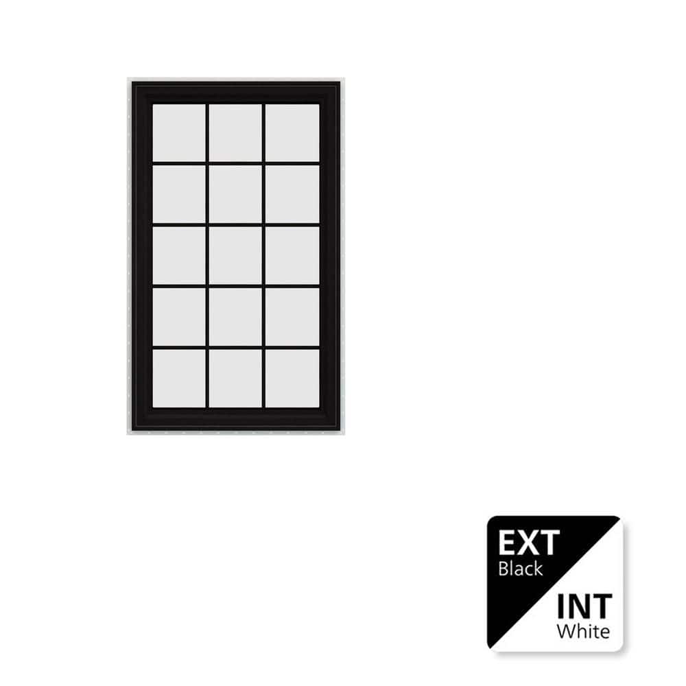 y*o様 P.Black Window JELD-WEN 36 in. x 60 in. V-4500 Series Black Exterior/White
