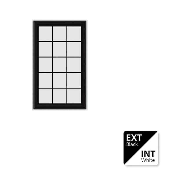 JELD-WEN 36 in. x 60 in. V-4500 Series Black Exterior/White