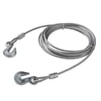 Everbilt 5/16 in. x 20 ft. Galvanized Uncoated Steel Wire Rope with Grab  Hooks 803052 - The Home Depot