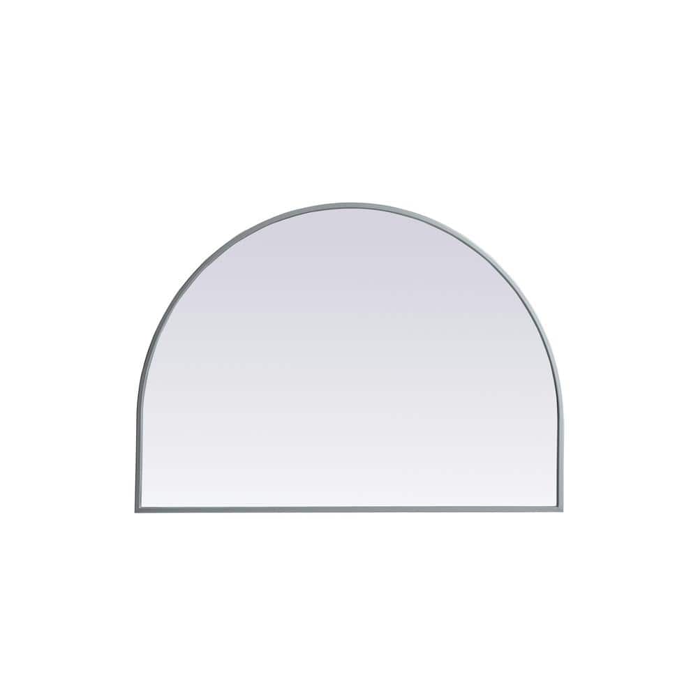 Simply Living 33 in. W x 24 in. H Arch Metal Framed Silver Mirror