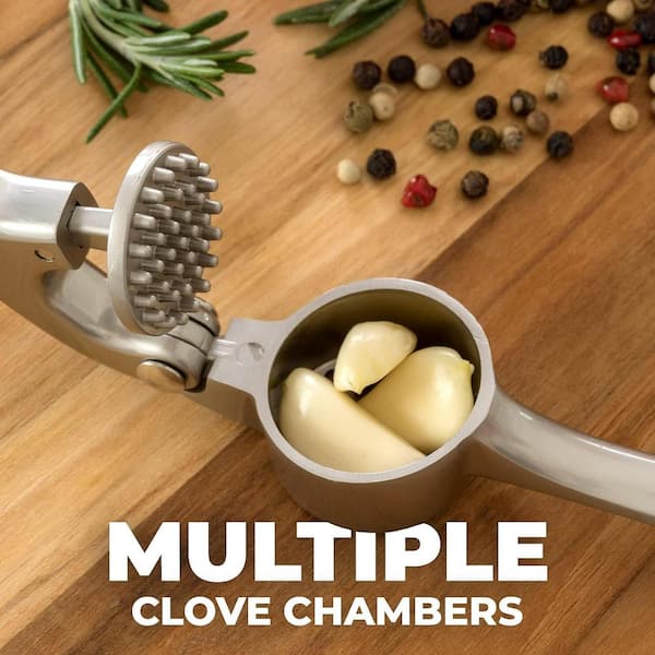 [12 Pack] Stainless Steel Garlic Press - Professional Kitchen Garlic  Crusher - Easy Squeeze, Dishwasher safe - Cooking Utensils, Clove Press and