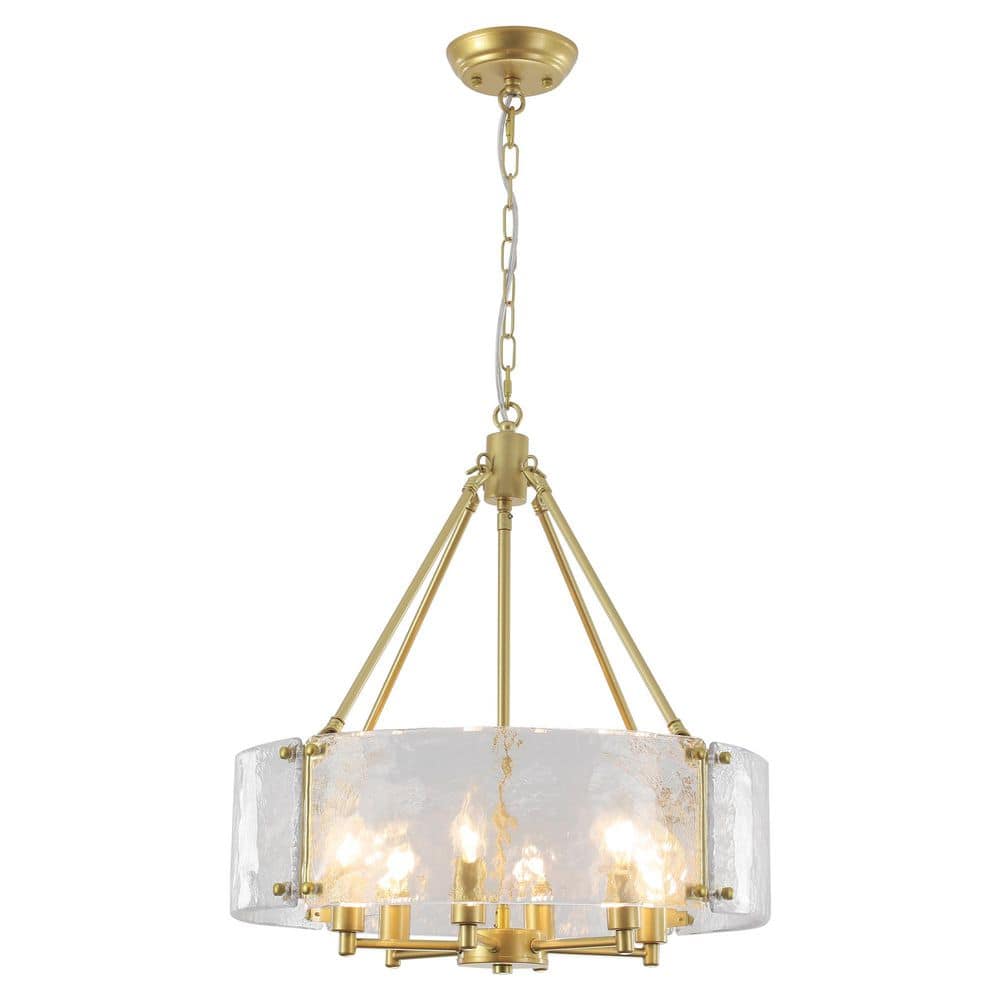 6-Light Gold Candlestick Hanging Foyer Pendant Chandelier Light Fixture with Glass Shade for Kitchen Island price history on PriceWatchPro
