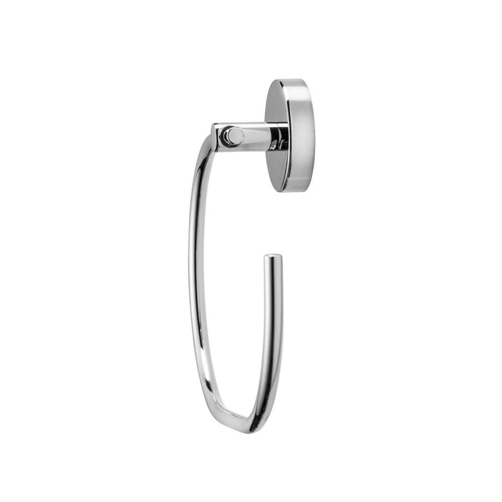 Chrome Wall Mounted Flexi-Fix Towel Ring