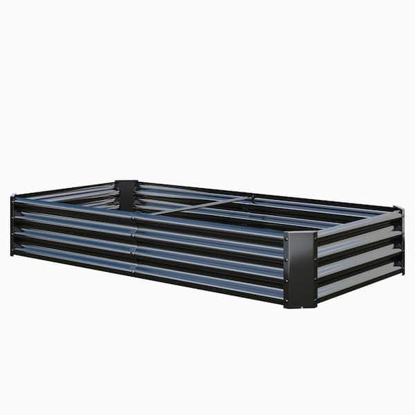Ama pear Black Steel Rectangle Raised Garden Beds Metal Planter