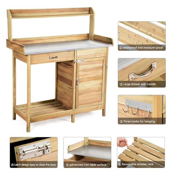 outdoor wood work table