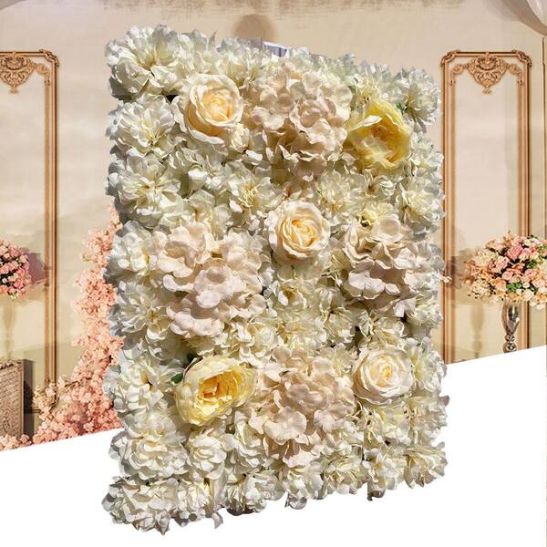 Premium Rose Flower Wall Panels Artificial Silk Wedding Decor Party Home Floral 