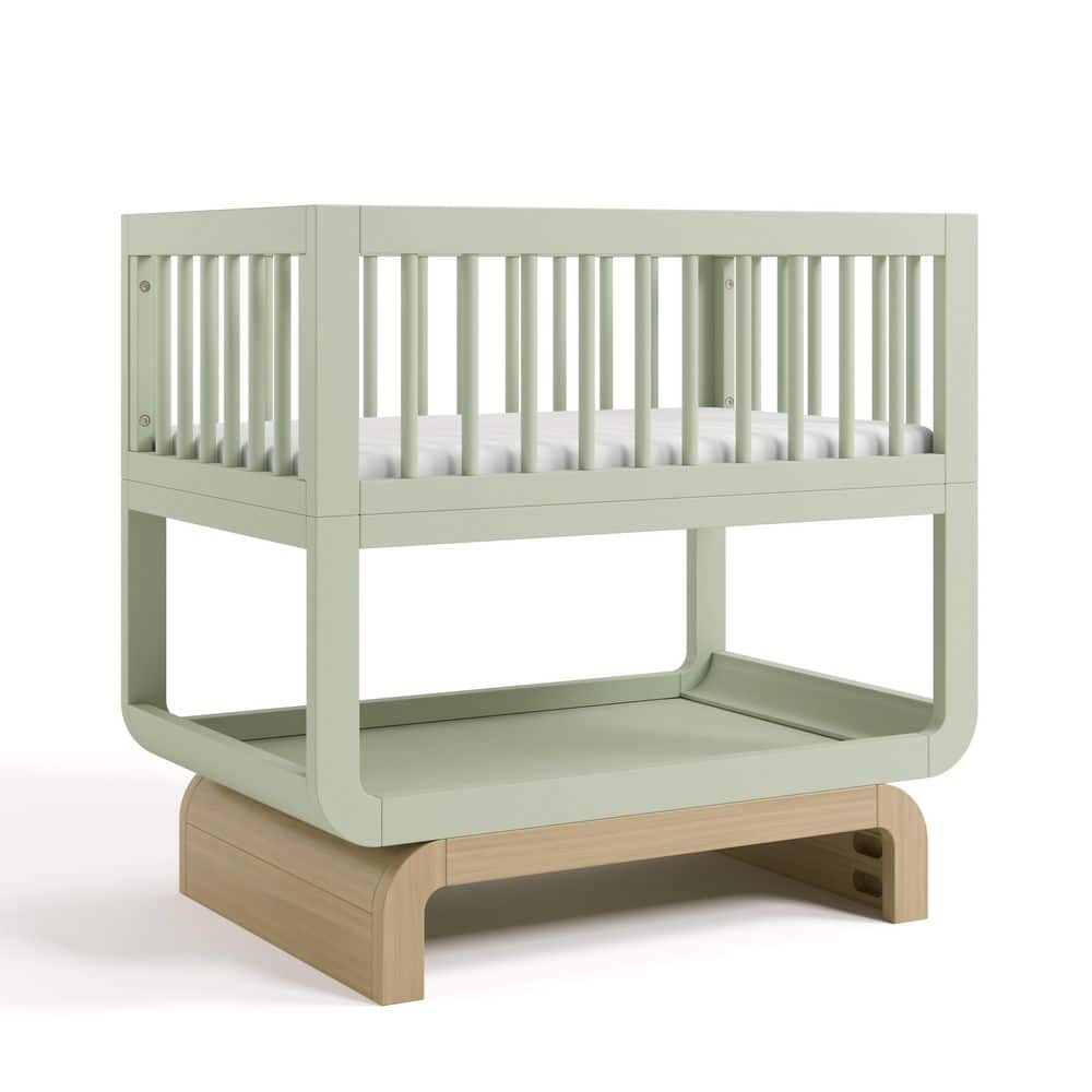 Santorini Sage with Driftwood Deluxe 3-in-1 Convertible Bassinet