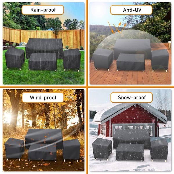 Gasadar Heavy-Duty Outdoor Large Black Rattan/Wicker Chair