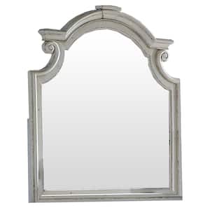 Kyle 47 in. W x 47 in. H Wood Off White Wall Mirror