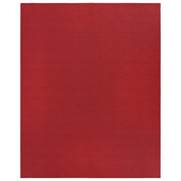 Brentwood Jasmine 8 ft. x 10 ft. Chili Red Geometric Area Rug