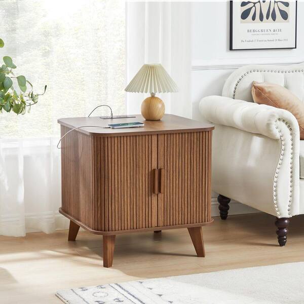 ATHMILE Walnut 26.62 in. 