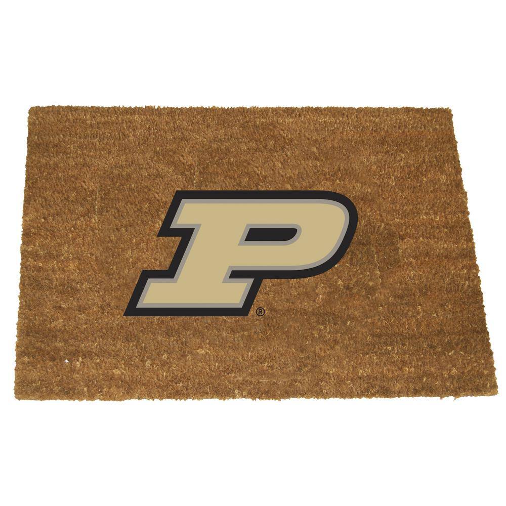 Purdue Brown 29.5 in. x 19.5 in. Coir Fiber Colored Logo Door Mat price history on PriceWatchPro