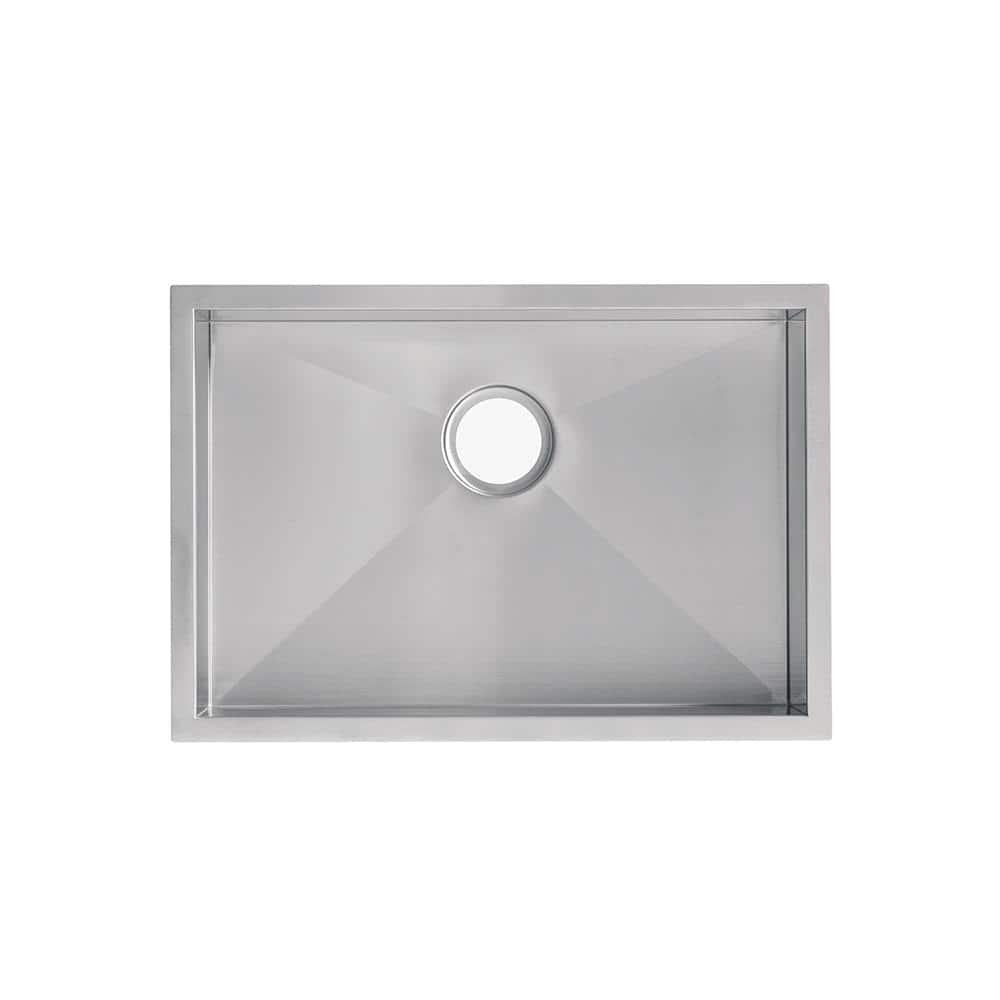 Tourner 26 x 18 Brushed Stainless Steel Single Basin Undermount Kitchen Sink