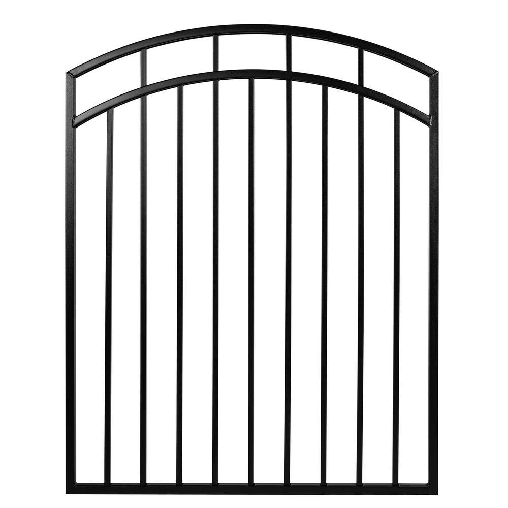 thumbnail image 2 of Fence Post Nuvo Iron Tiger Eye Gate Arched Rails (48-Inch Wide Opening) 45-Inch Wide X 56-Inch High, Self Close Hardware With Double Side Handle Near Me 2 of 9