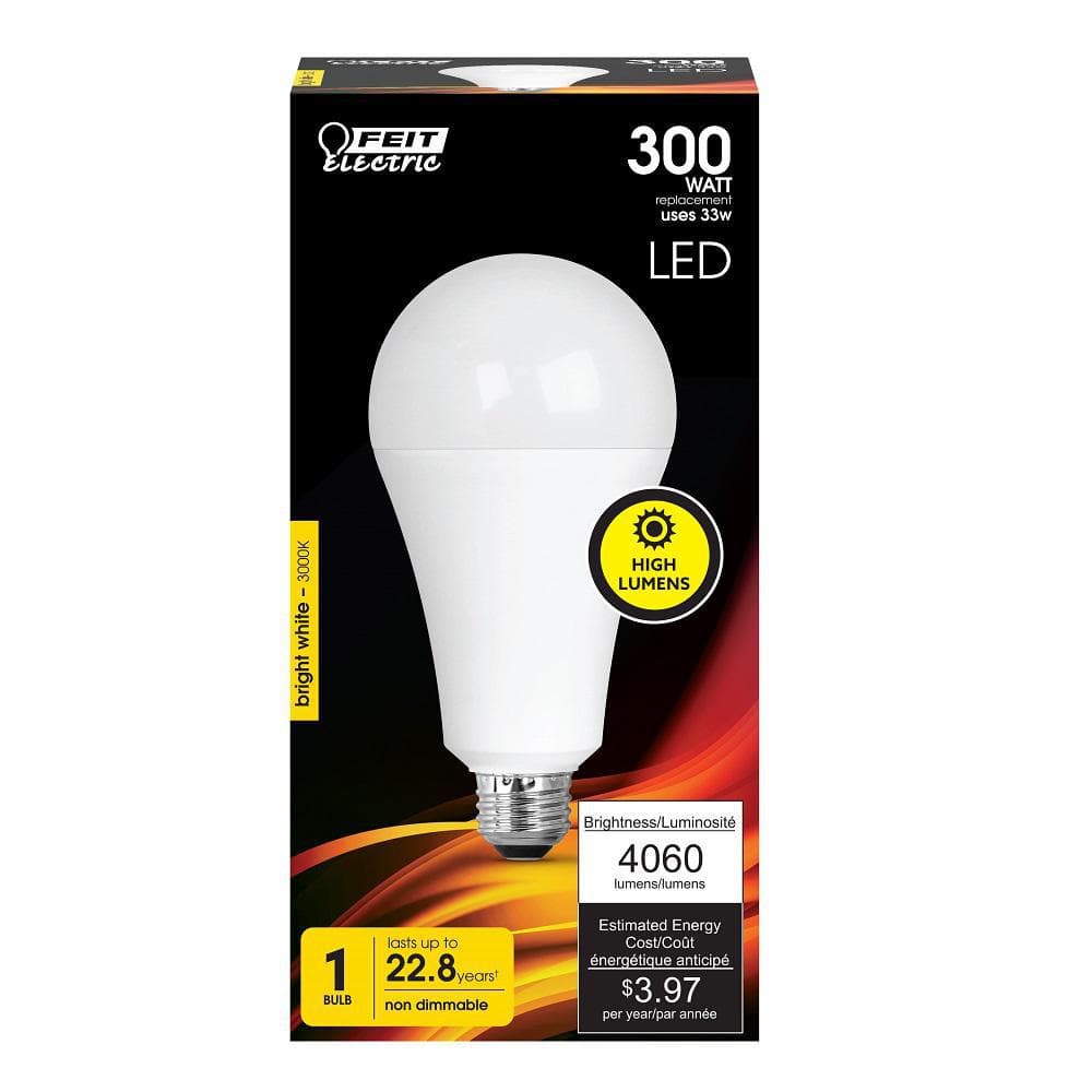 Bright White 300W Equivalent LED Bulb for Indoor Use