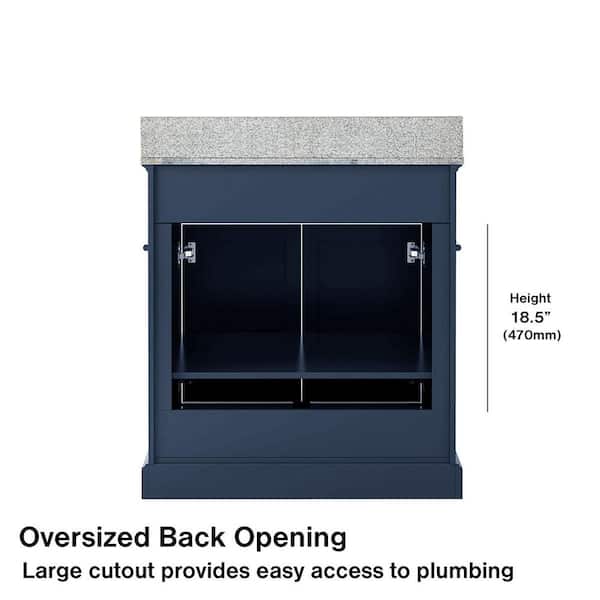 Home Decorators Collection Fremont 32 in. Single Sink Navy Blue
