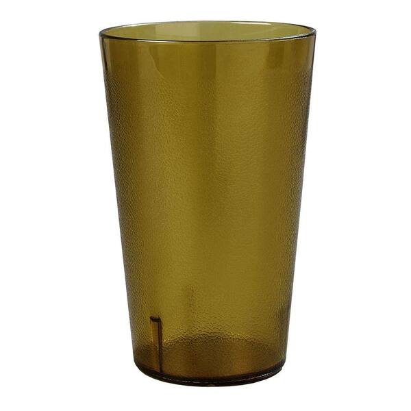 Carlisle 32 oz. SAN Plastic Stackable Tumbler in Amber (Case of 24)