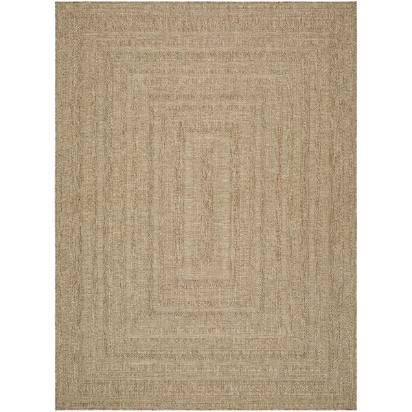 Sandra SDR-2304 Brown 7 ft. x 10 ft. Machine Woven Area Rug