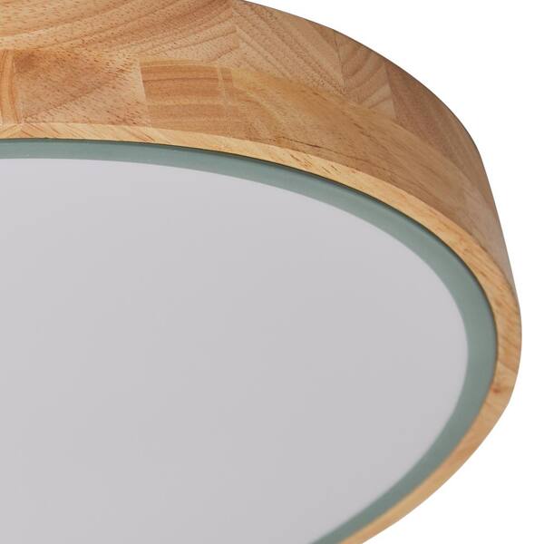 aiwen 15.7 in. 1 Light Green LED Round Flush Mount Ceiling Light